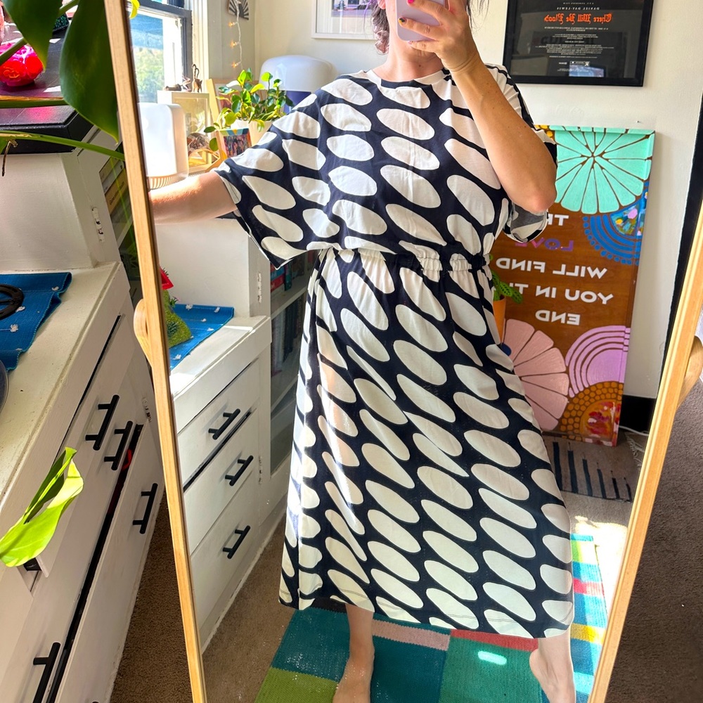 Marimekko Raikas Linssi dress - black & white print